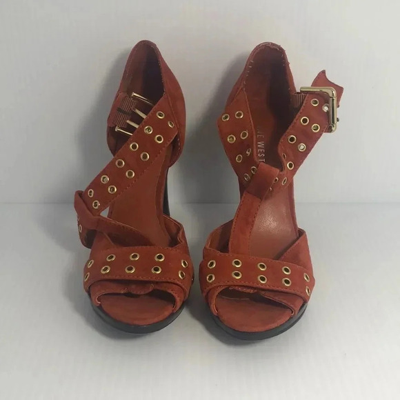 Nine West Heat it Up Heels Burnt Orange 🥵🍊 - Picture 1 of 7